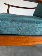 Pair of Mid Century Modern Danish Style Slat Back Lounge Chairs