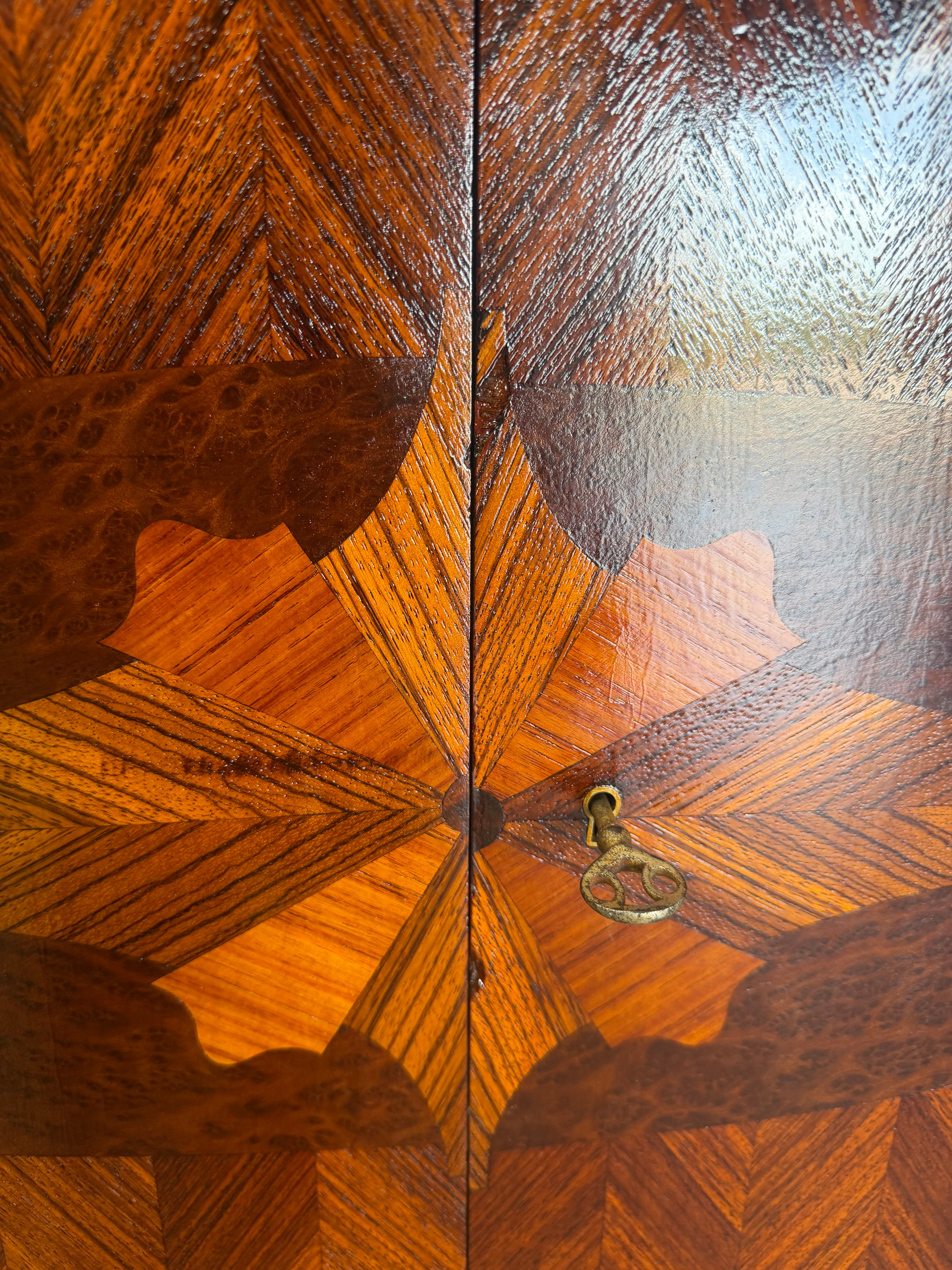 Handsome Art Deco Marquetry Chiffonier Gentlemen’s Chest