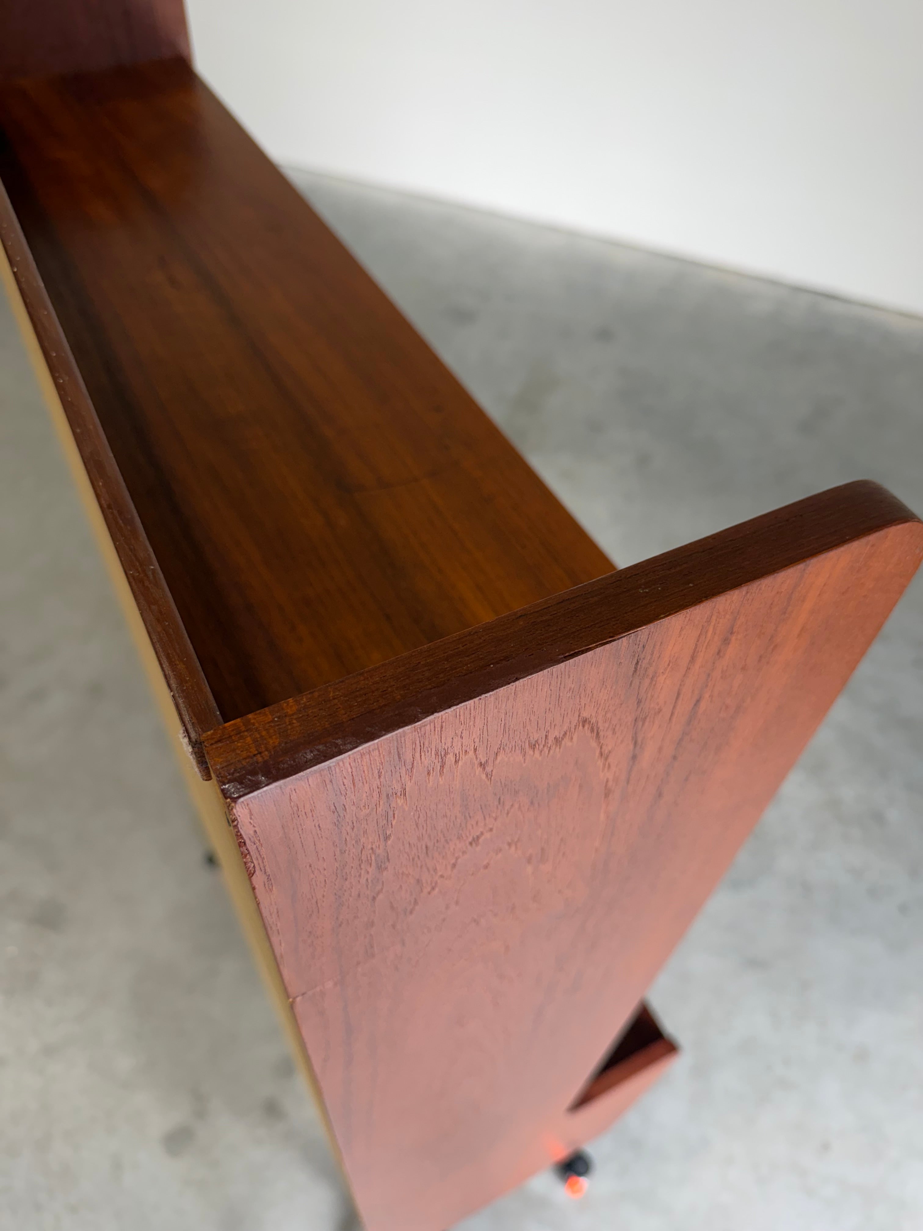 Mid Century Danish Teak Secretary Bookcase
