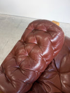 Bruno Mathsson for DUX Brown Leather Pernilla Lounge Chair and Ottoman