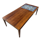 Danish Mid Century Rosewood and Tile Coffee Table