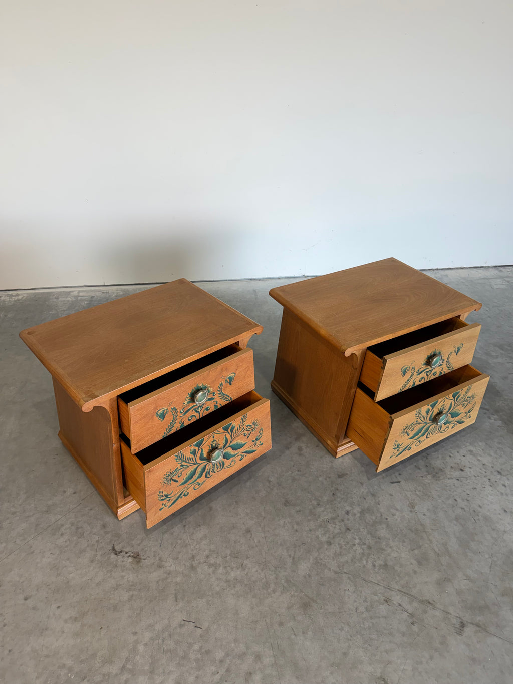 John Van Koert for Drexel Casa Del Sol Mid Century Nightstand Pair