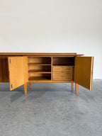 Mid Century European Brutalist Oak Credenza