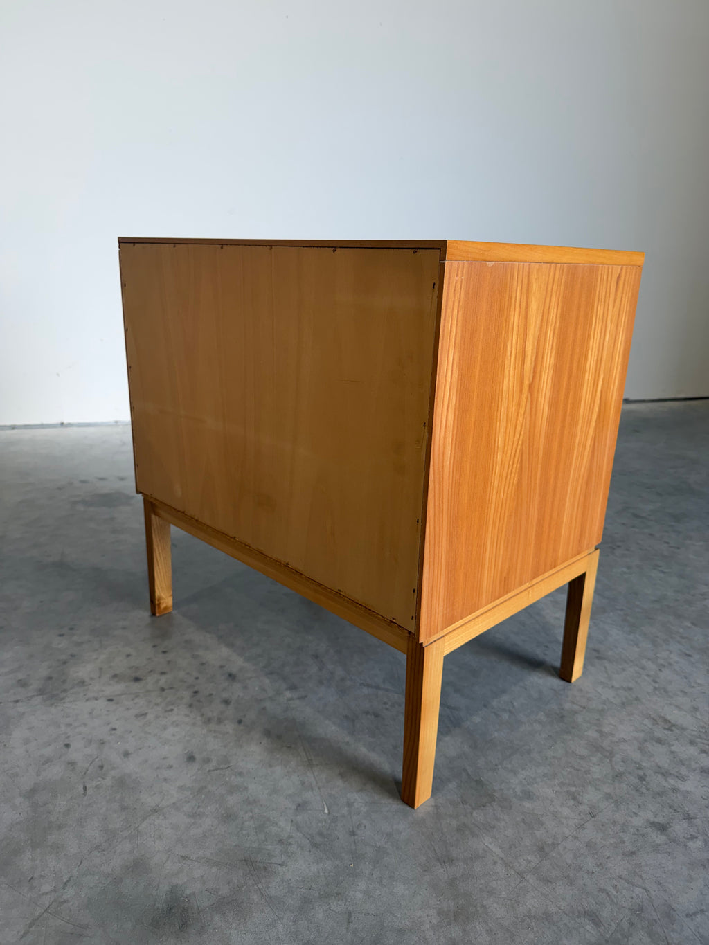 Pair of Mid Century Danish Three Drawer Chests, Bedside Tables
