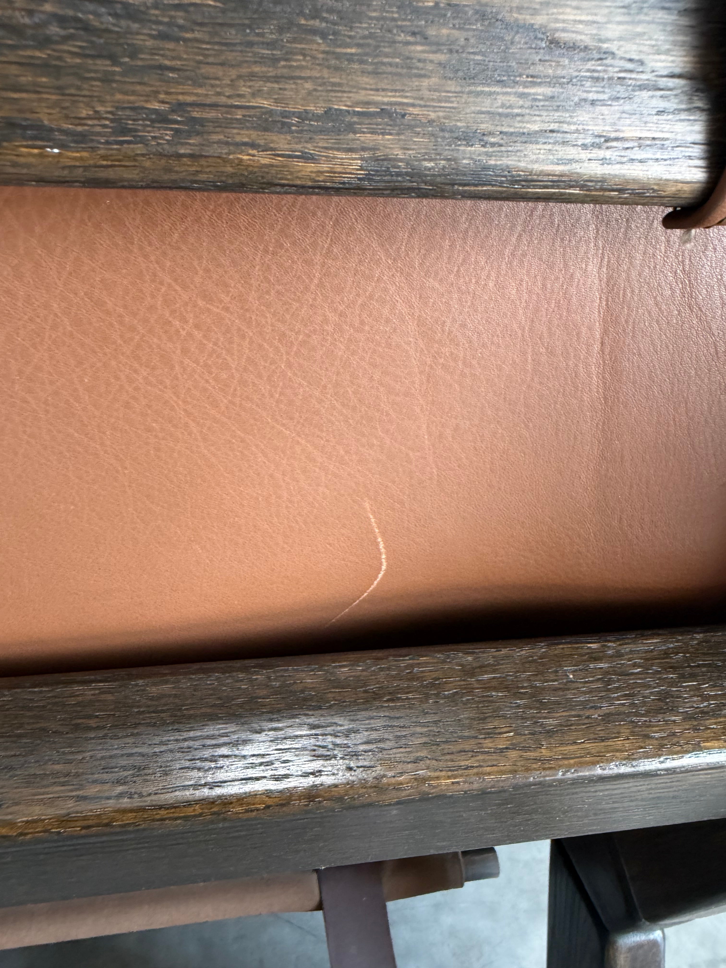 Vintage Dutch Brutalist Leather Sofa