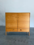 Mid Century Scandinavian Ash Wood Storage Cabinet