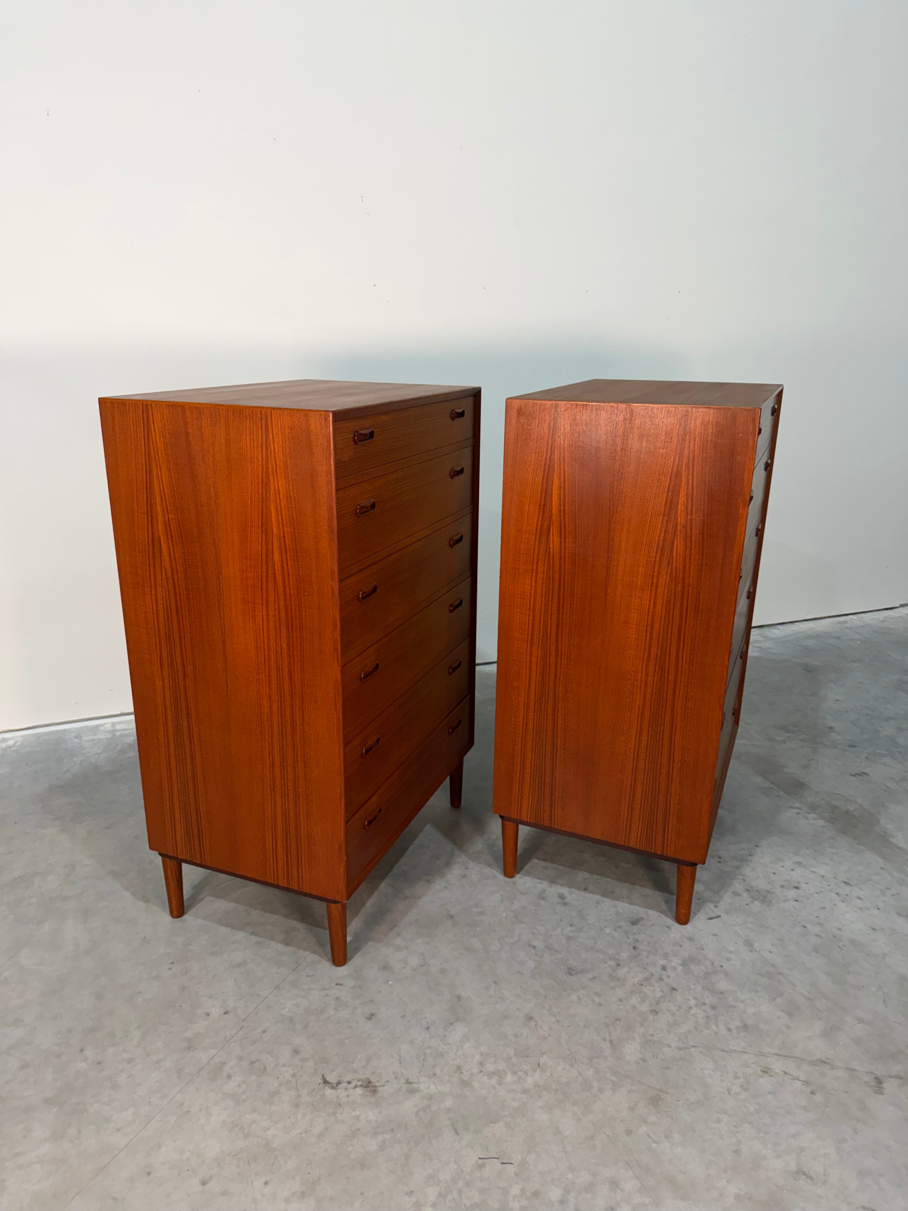 Mid Century Danish Modern Teak Tallboy Dresser