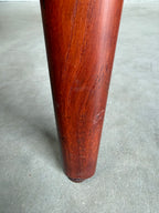 Mid Century Danish Teak and Cane Coffee Table with Magazine Rack
