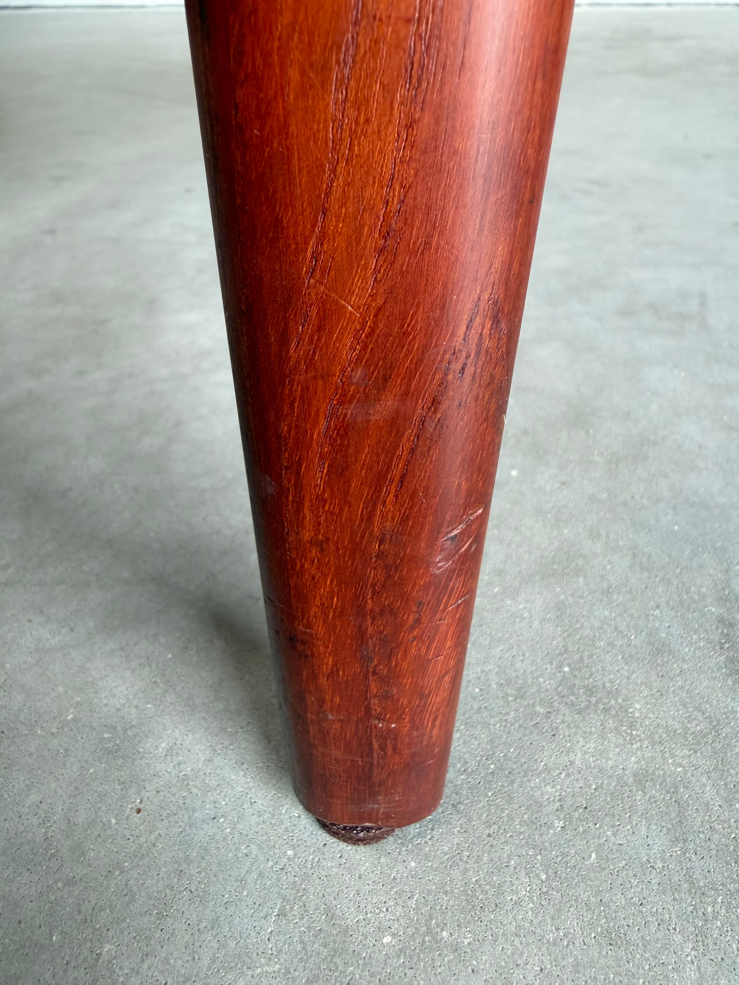Mid Century Danish Teak and Cane Coffee Table with Magazine Rack