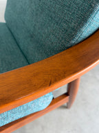 Pair of Mid Century Modern Danish Style Slat Back Lounge Chairs