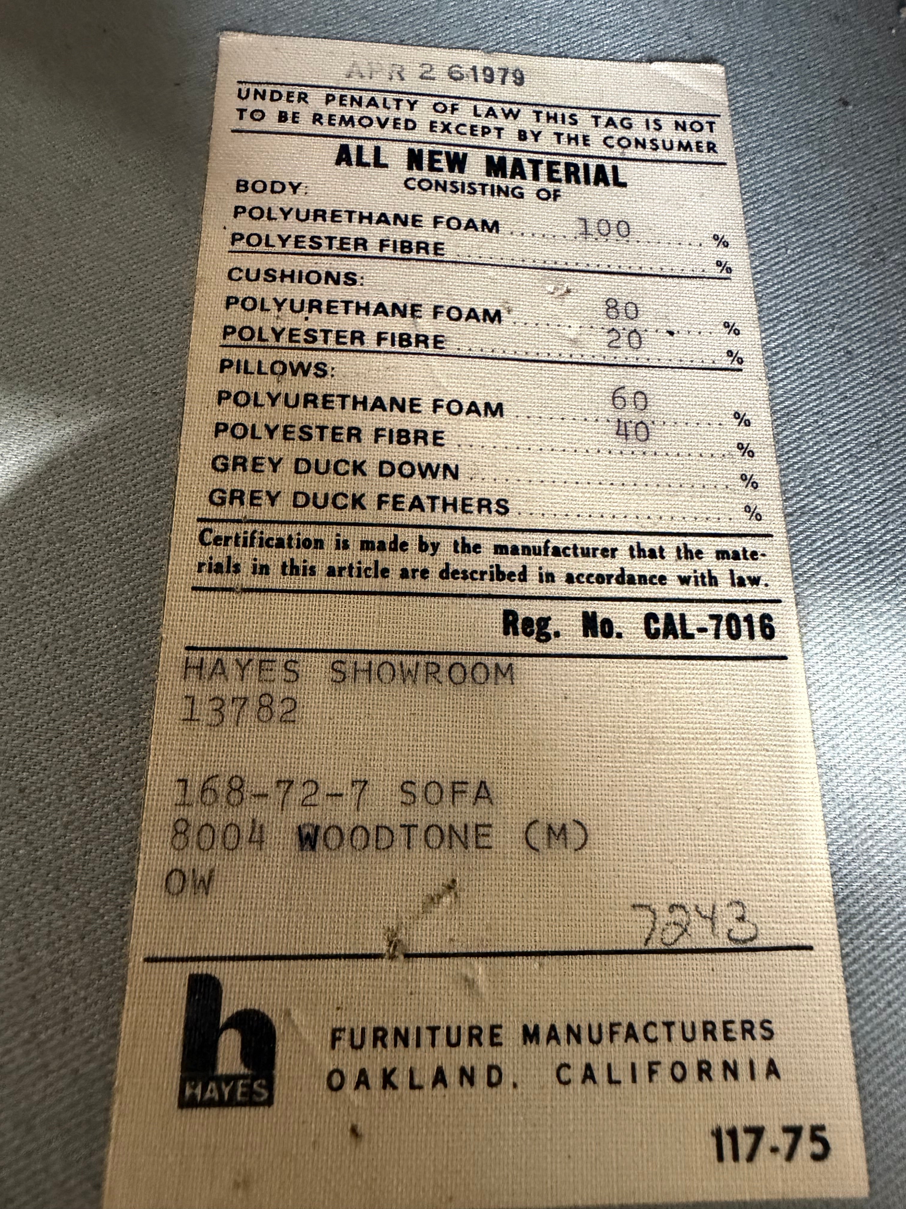 Mid Century Modern Mod Circles Print Plinth Base Sofa