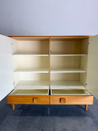 Mid Century Scandinavian Ash Wood Storage Cabinet