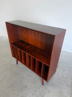 Danish Mid Century Rosewood Bookcase with Vinyl LP Storage