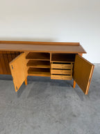 Mid Century European Brutalist Oak Credenza
