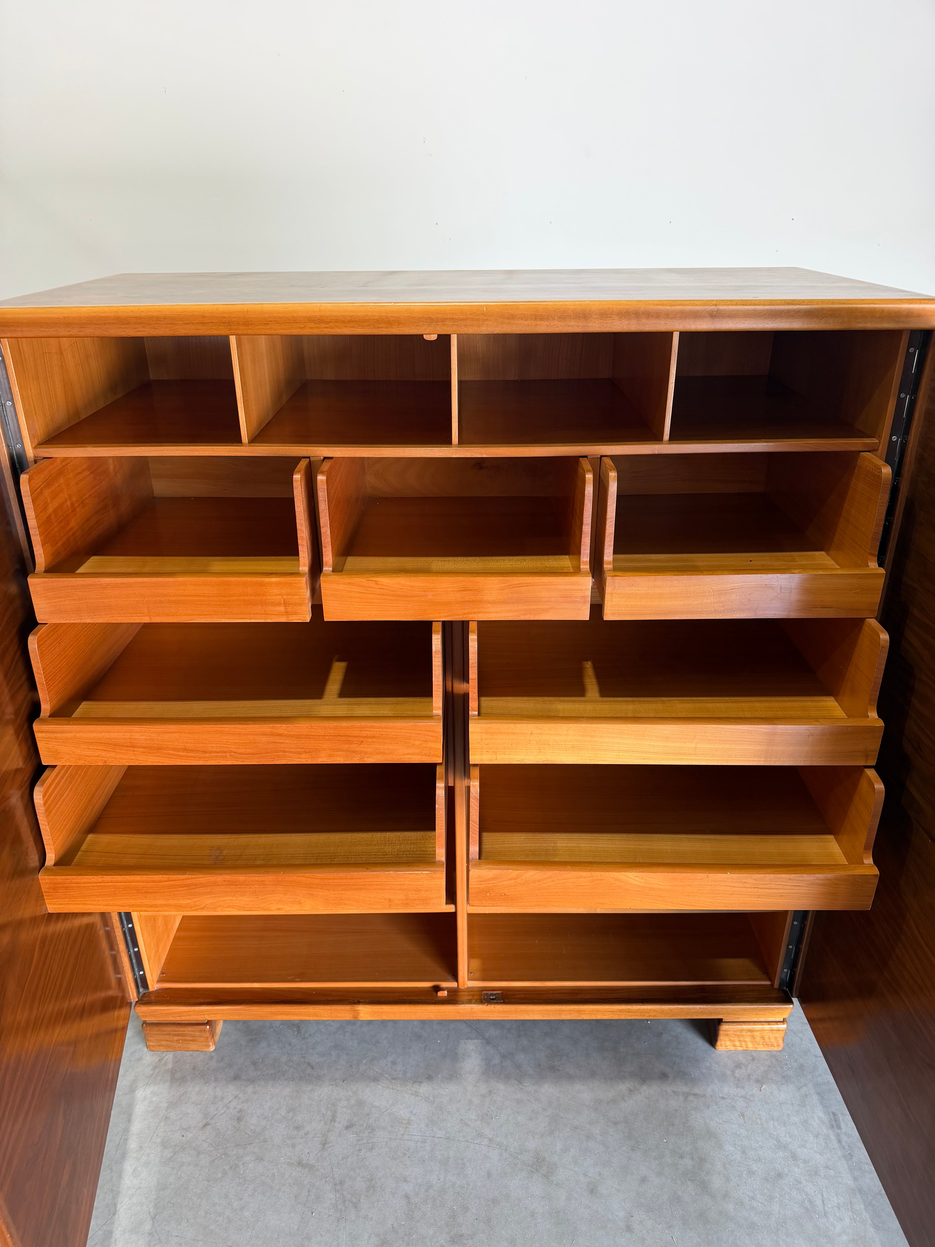 European Art Deco Burlwood Gentleman’s Chest Cabinet