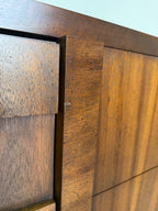 Lane Staccato Brutalist 2pc Hutch Display Cabinet