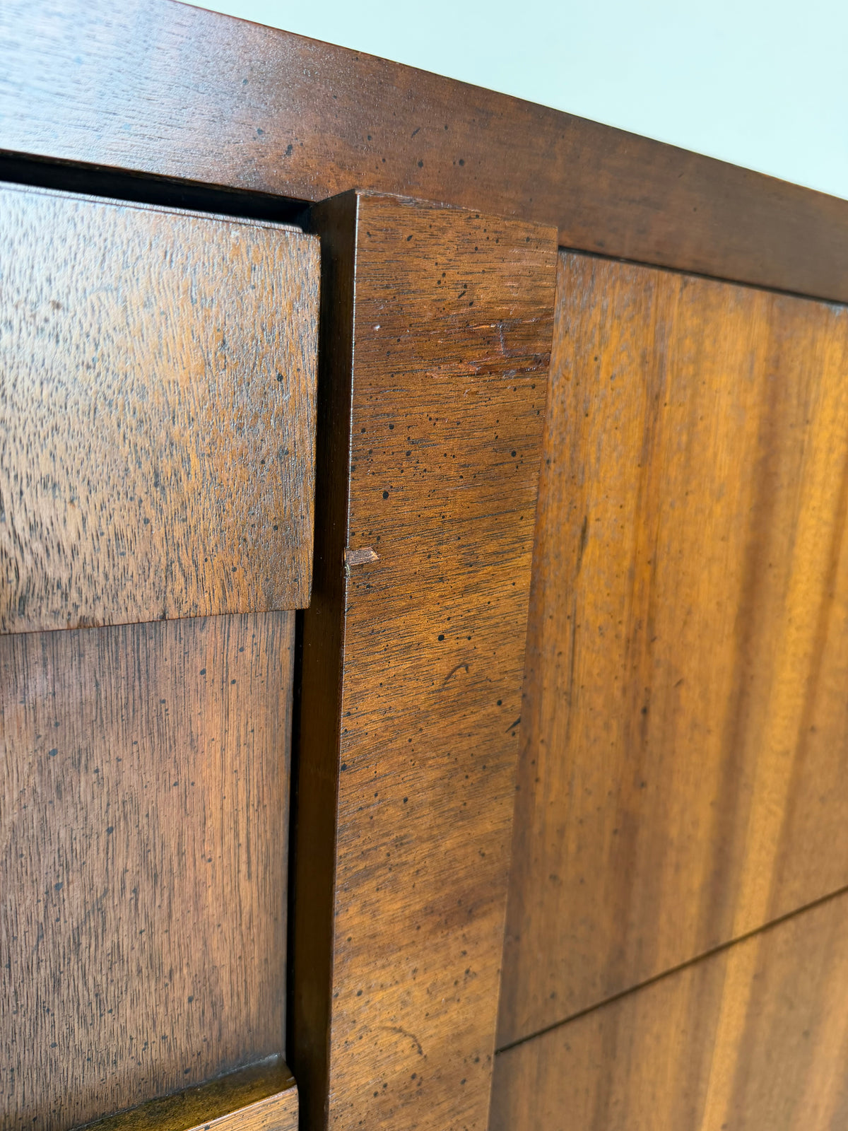 Lane Staccato Brutalist 2pc Hutch Display Cabinet