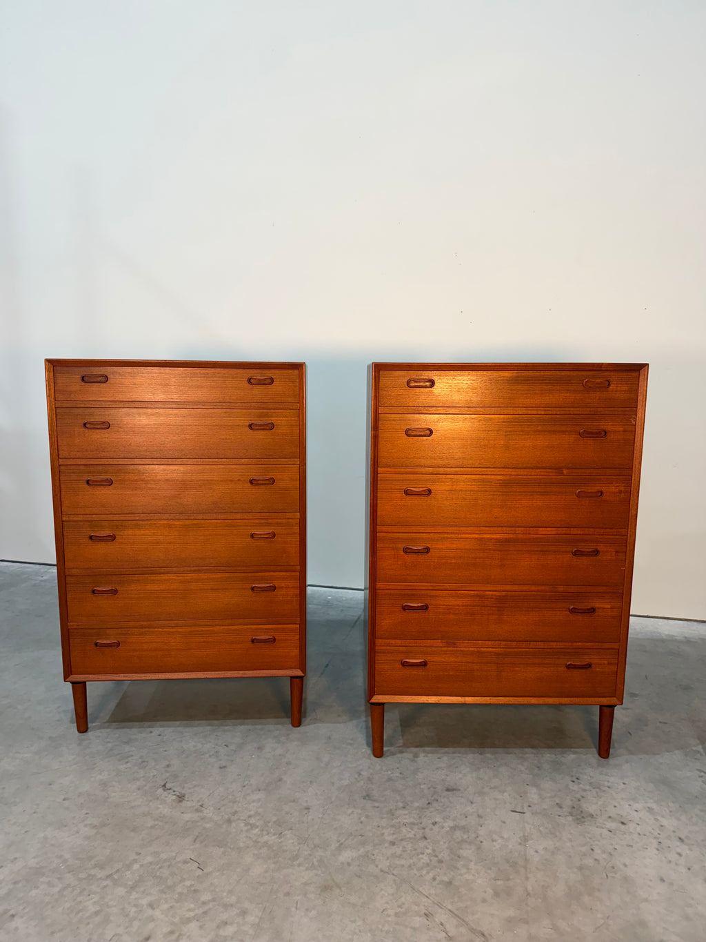 Mid Century Danish Modern Teak Tallboy Dresser