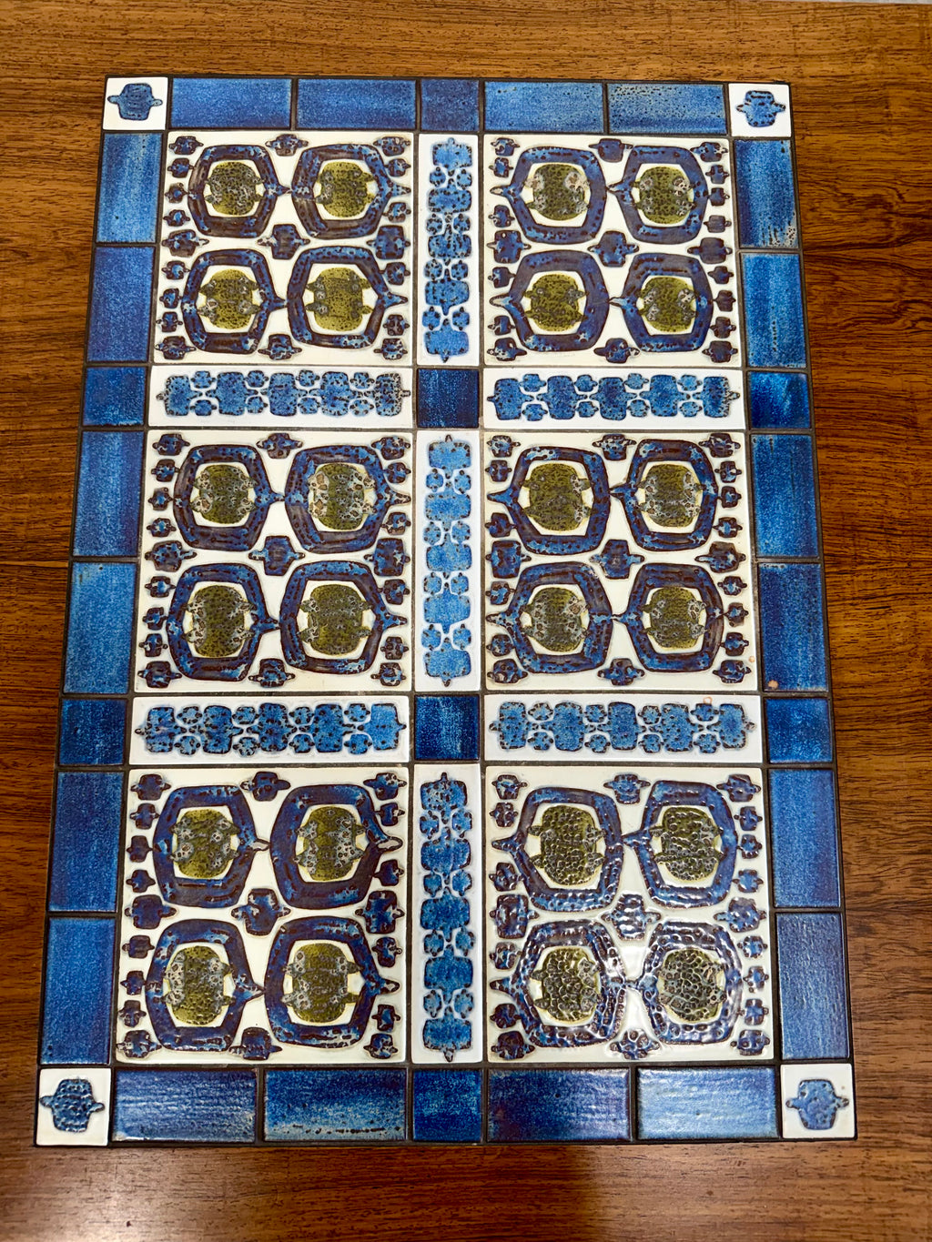 Danish Mid Century Rosewood and Tile Coffee Table