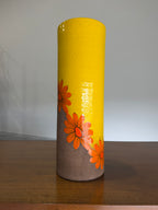 Mid Century Aldo Londi Bitossi Yellow and Orange Flowers Vase