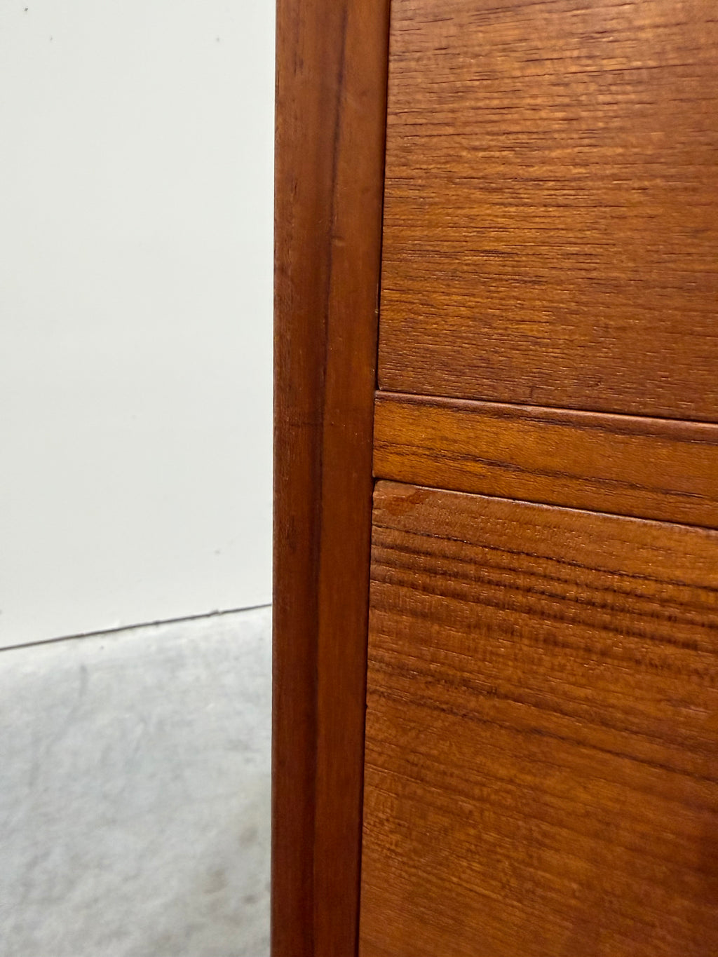 Mid Century Danish Modern Teak Tallboy Dresser
