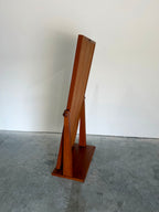Vintage Danish Teak Cheval Freestanding Floor Mirror