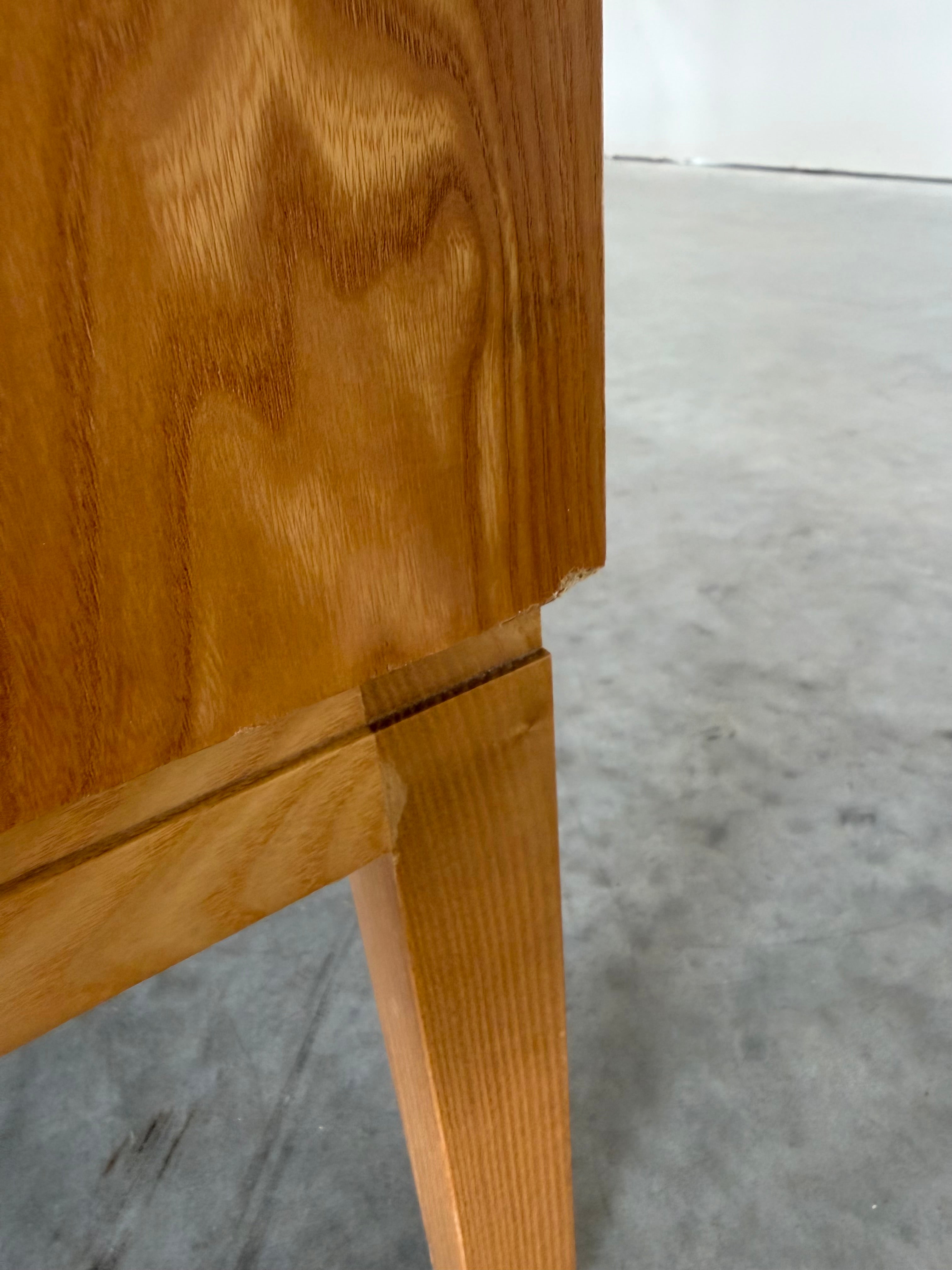 Mid Century Scandinavian Ash Wood Storage Cabinet
