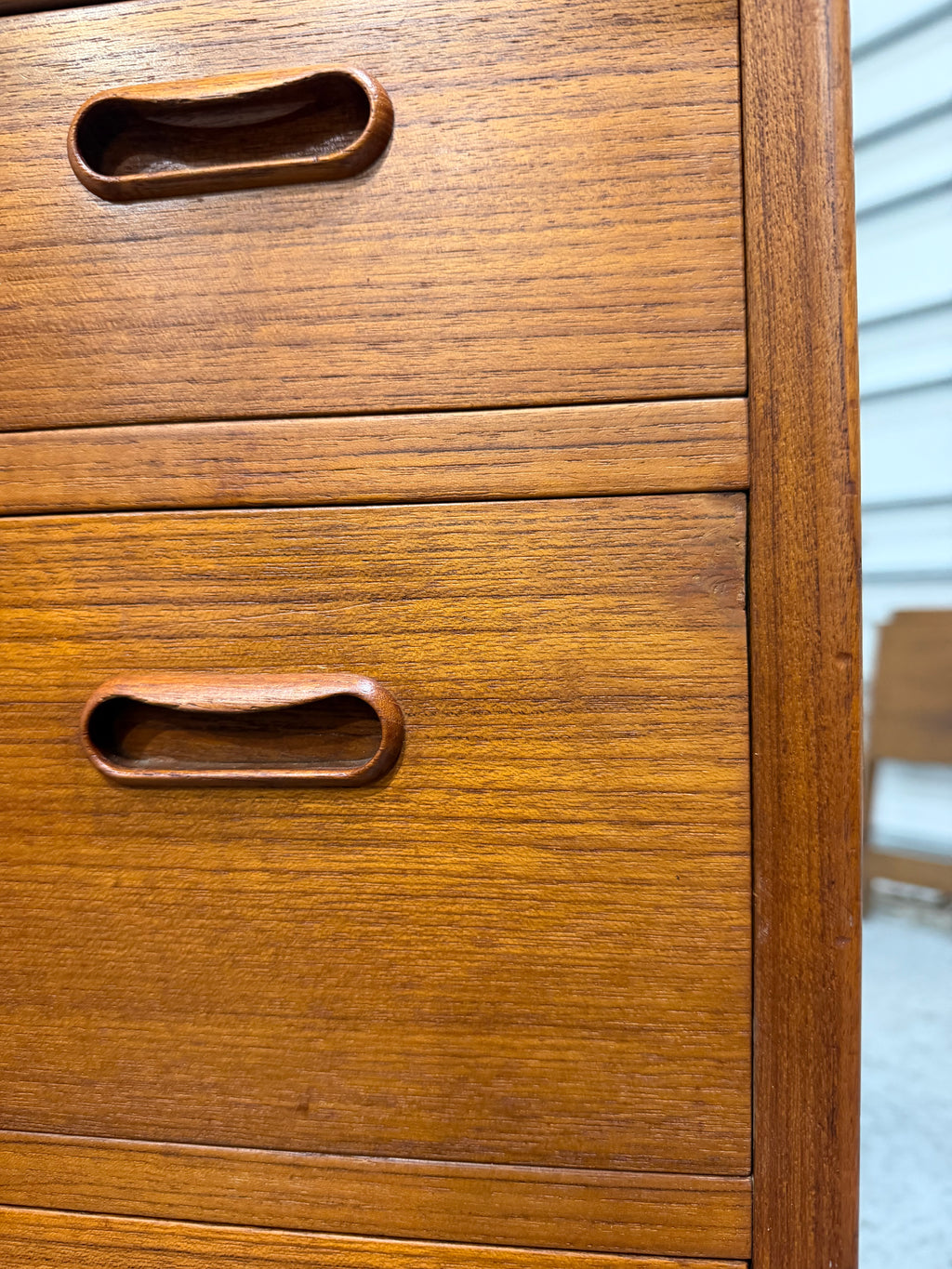 Mid Century Danish Modern Teak Tallboy Dresser