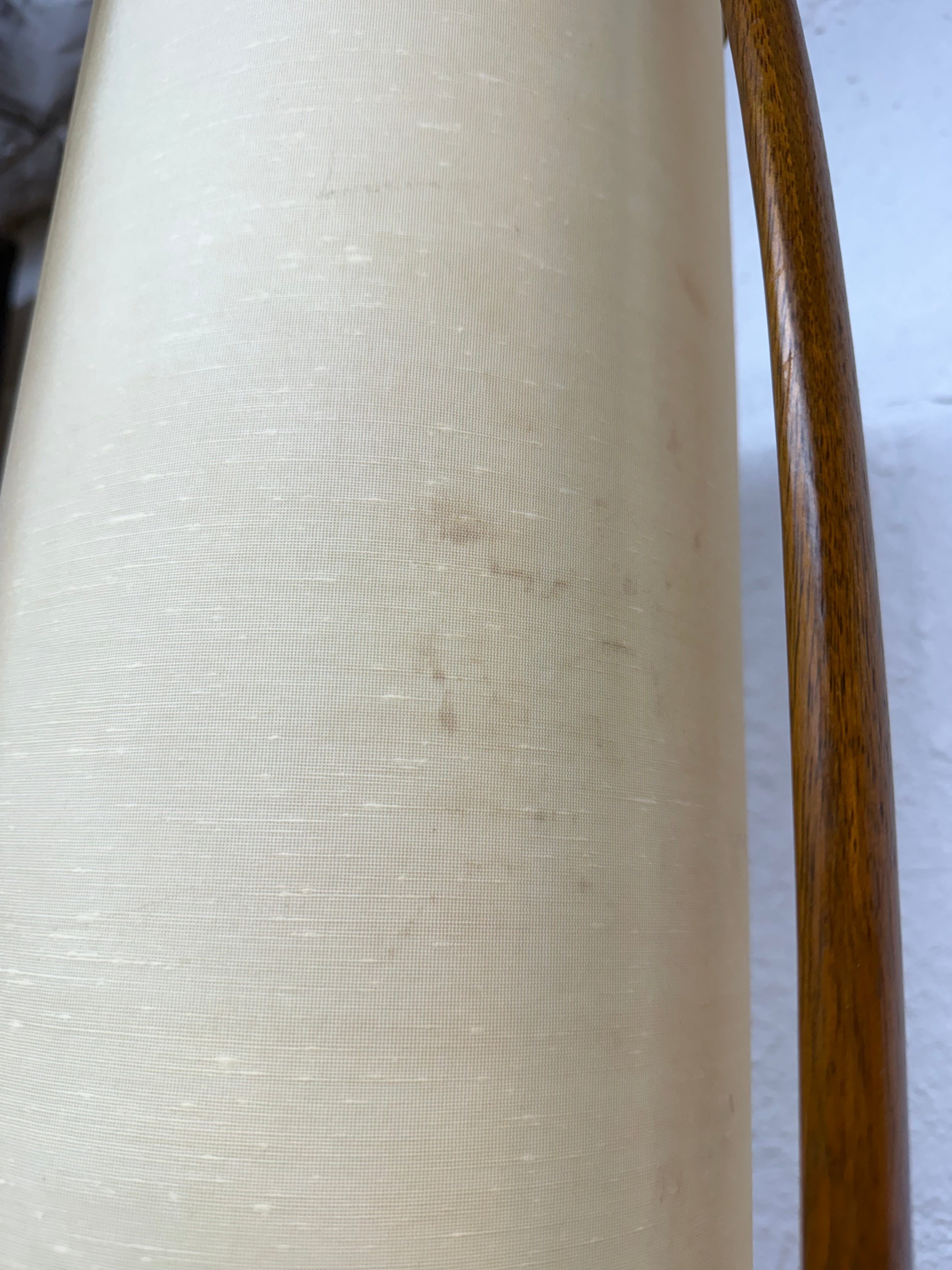 Mid Century Modern Modeline Sculptural Wood and Brass Floor Lamp by Arthur Jacobs