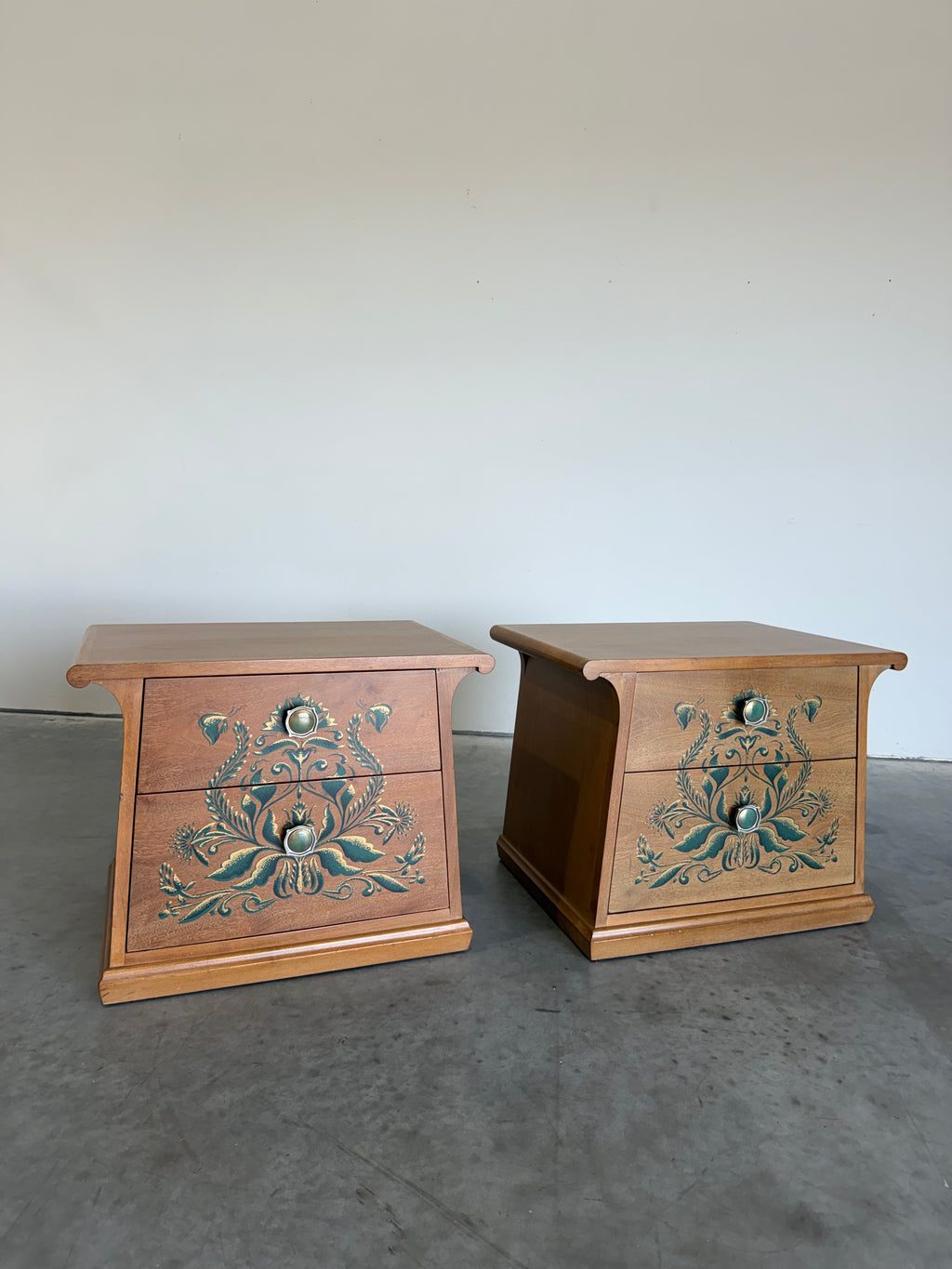 John Van Koert for Drexel Casa Del Sol Mid Century Nightstand Pair