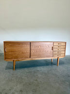 Mid Century Modern Scandinavian Oak Credenza