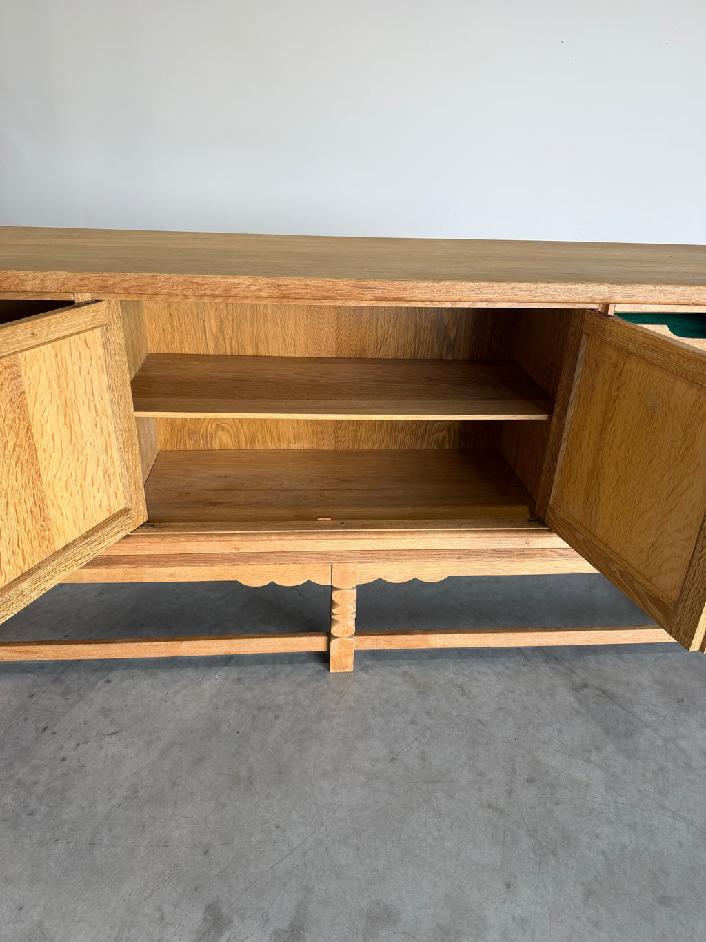 Mid Century Danish Oak Henning Kjaernulf Style Credenza