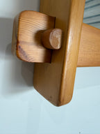 Vintage Scandinavian Pine Wall Mirror