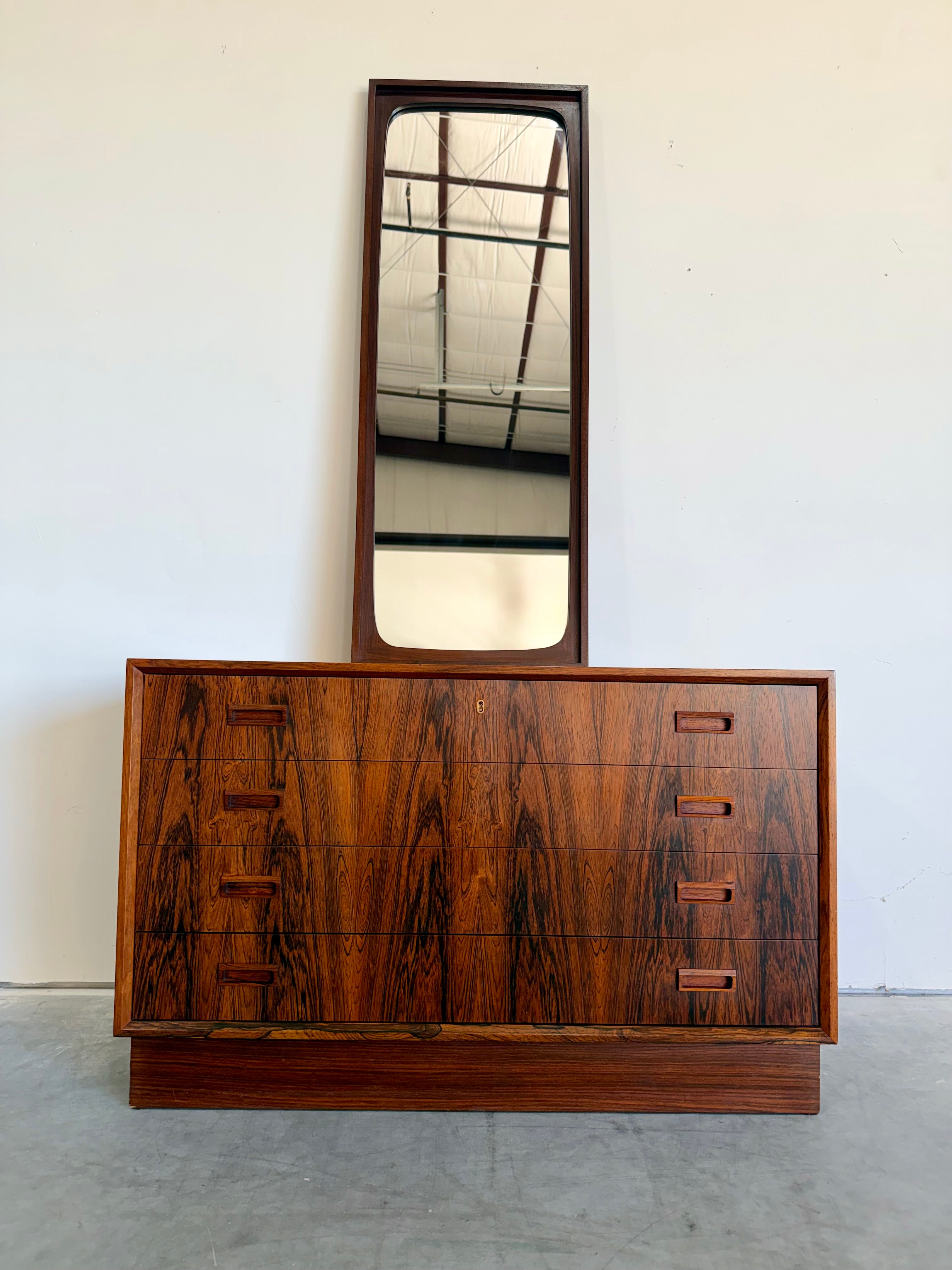 Vintage Danish Rosewood Smallboy Chest of Drawers by Johannes Sorth