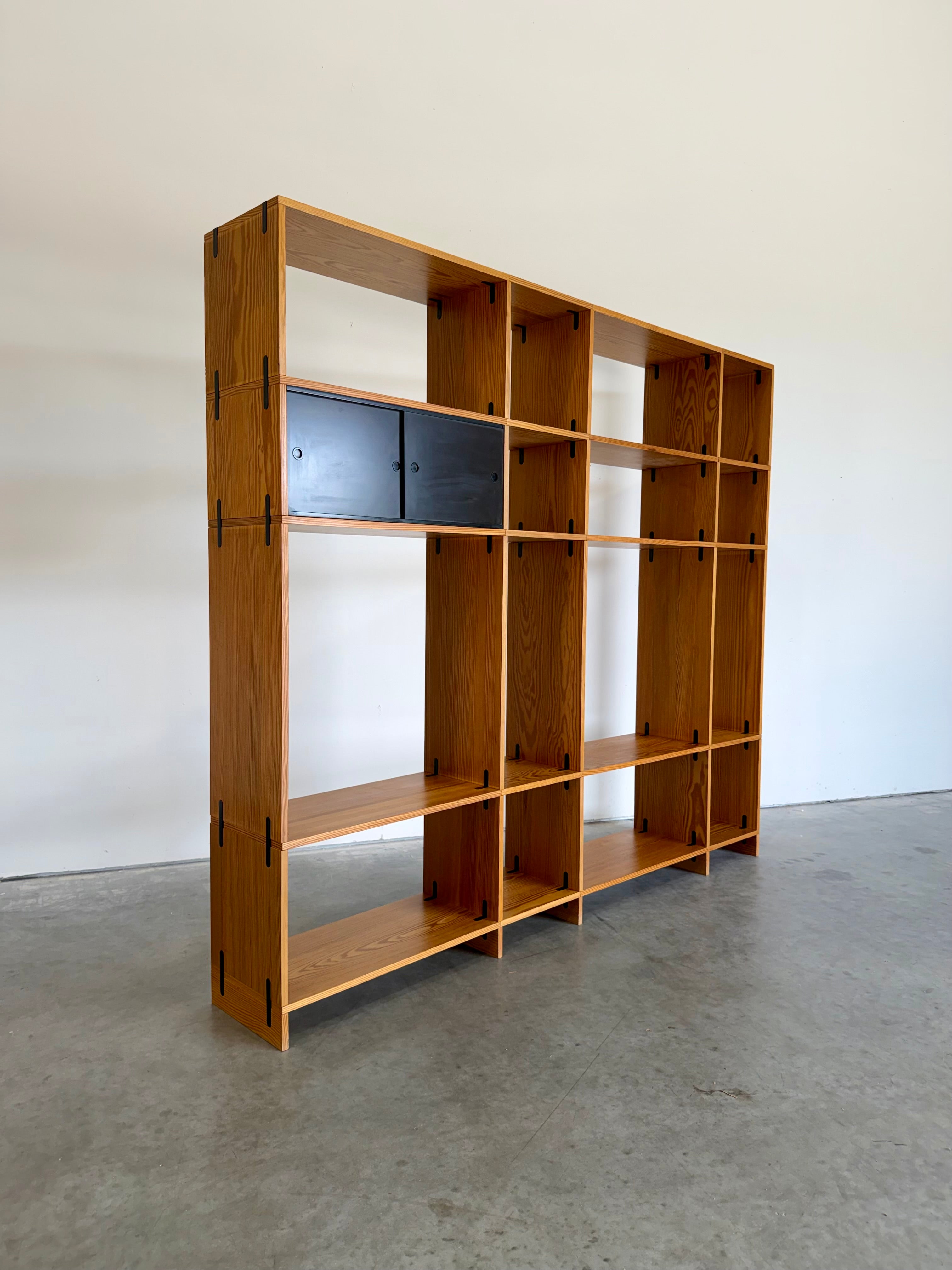 Poul Cadovius Cado Cubex Danish Modern Freestanding Pine Wall Unit
