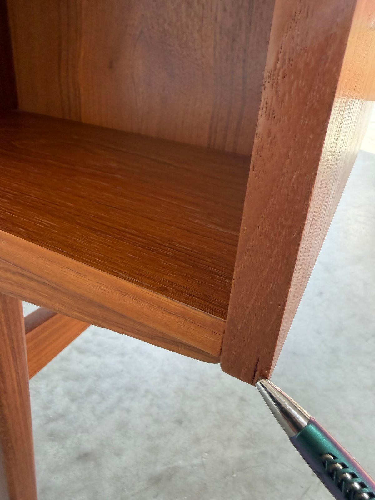 Danish Mid Century Modern Teak Floating Top Desk