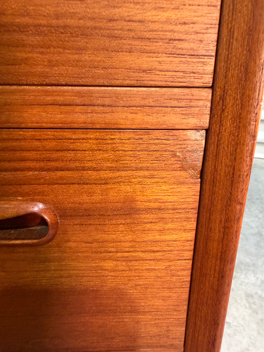 Mid Century Danish Modern Teak Tallboy Dresser