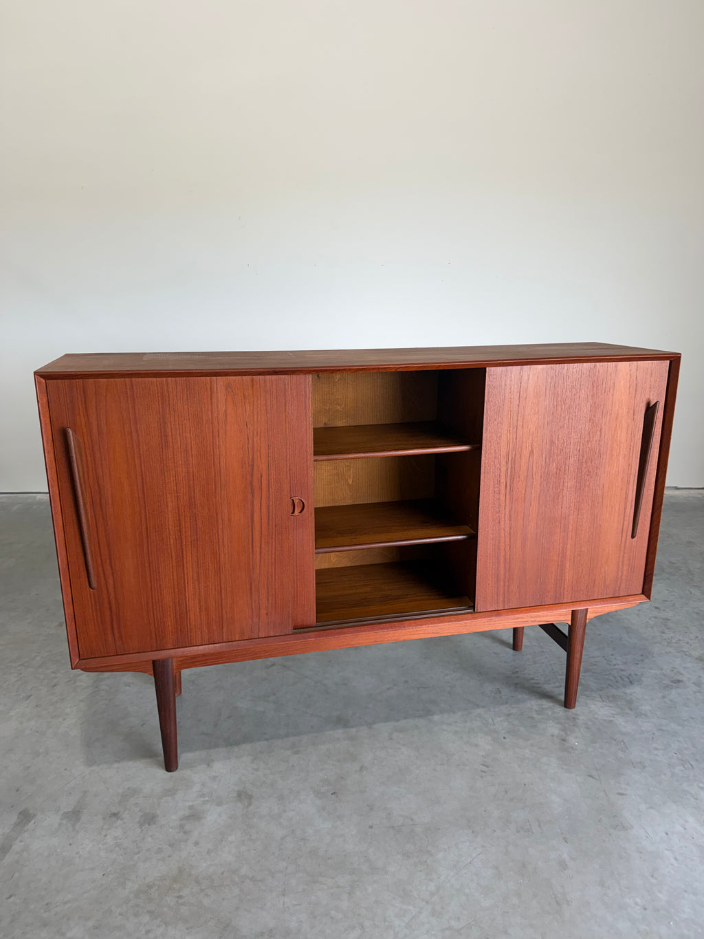 Danish Teak Sideboard Drybar Cabinet