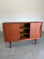 Danish Teak Sideboard Drybar Cabinet