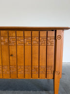 Mid Century European Brutalist Oak Credenza