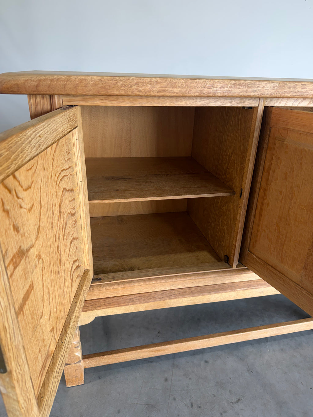 Mid Century Danish Oak Henning Kjaernulf Style Credenza