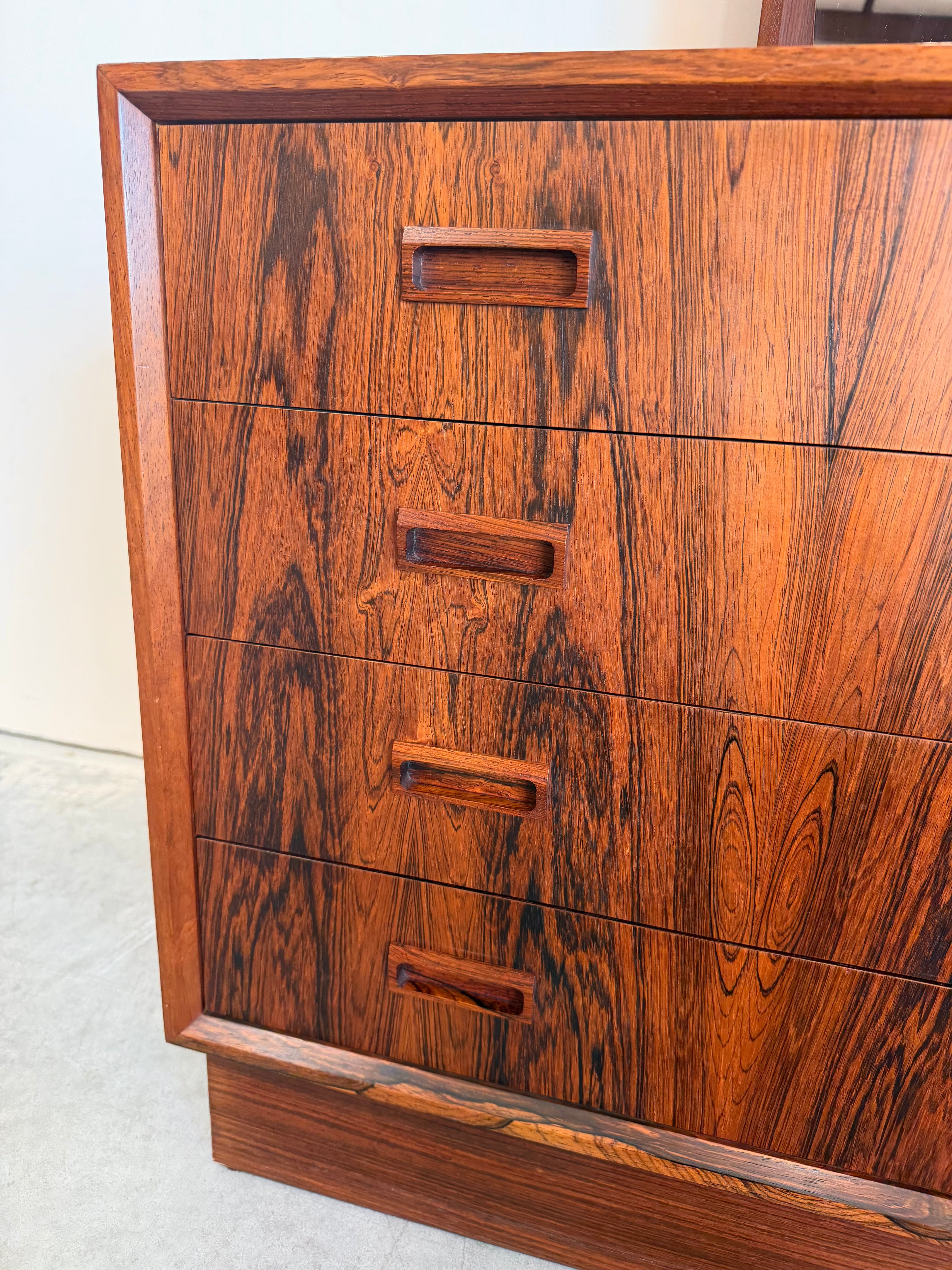 Vintage Danish Rosewood Smallboy Chest of Drawers by Johannes Sorth