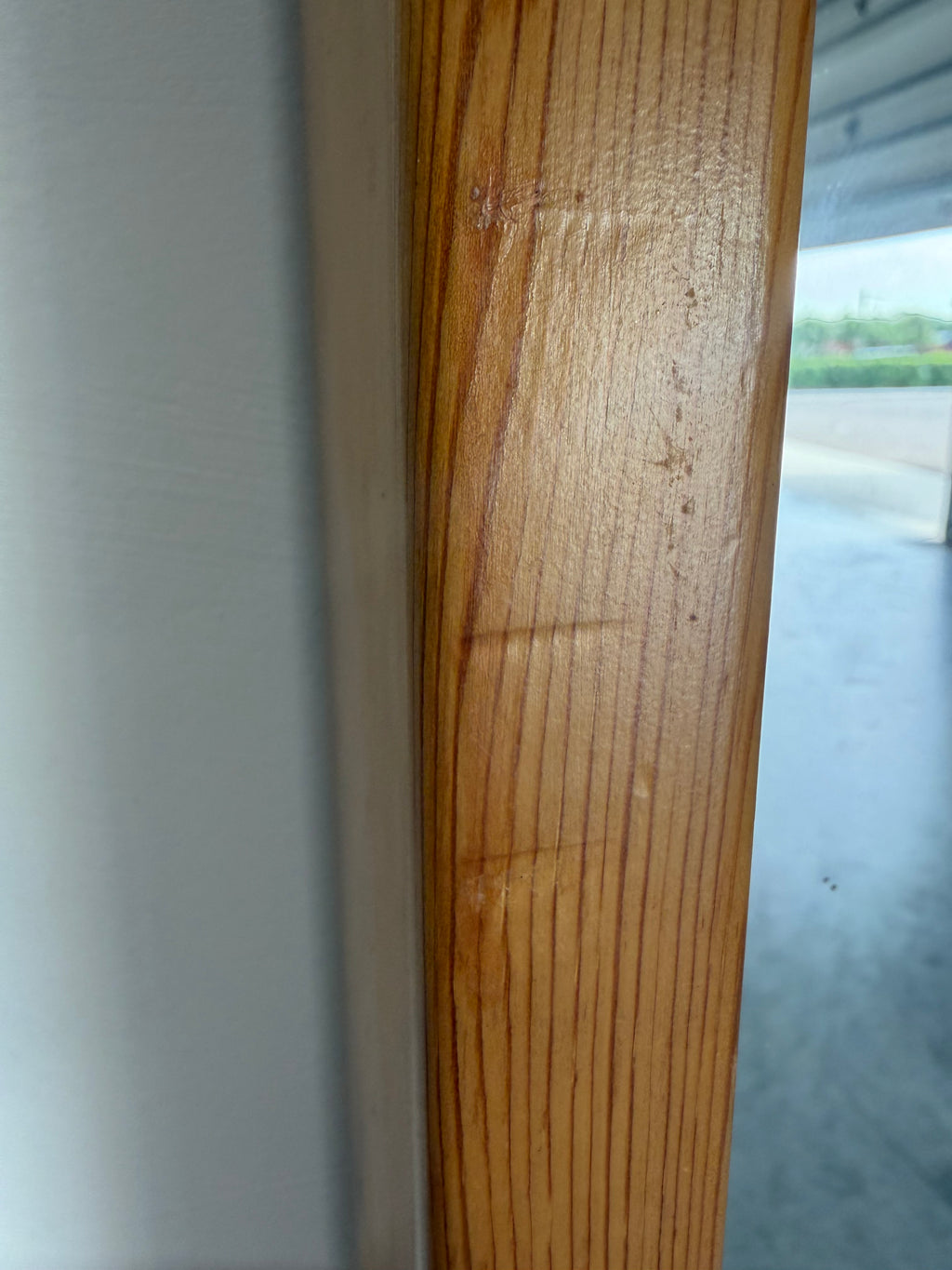 Vintage Scandinavian Pine Wall Mirror