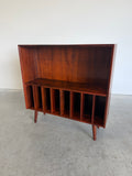 Danish Mid Century Rosewood Bookcase with Vinyl LP Storage