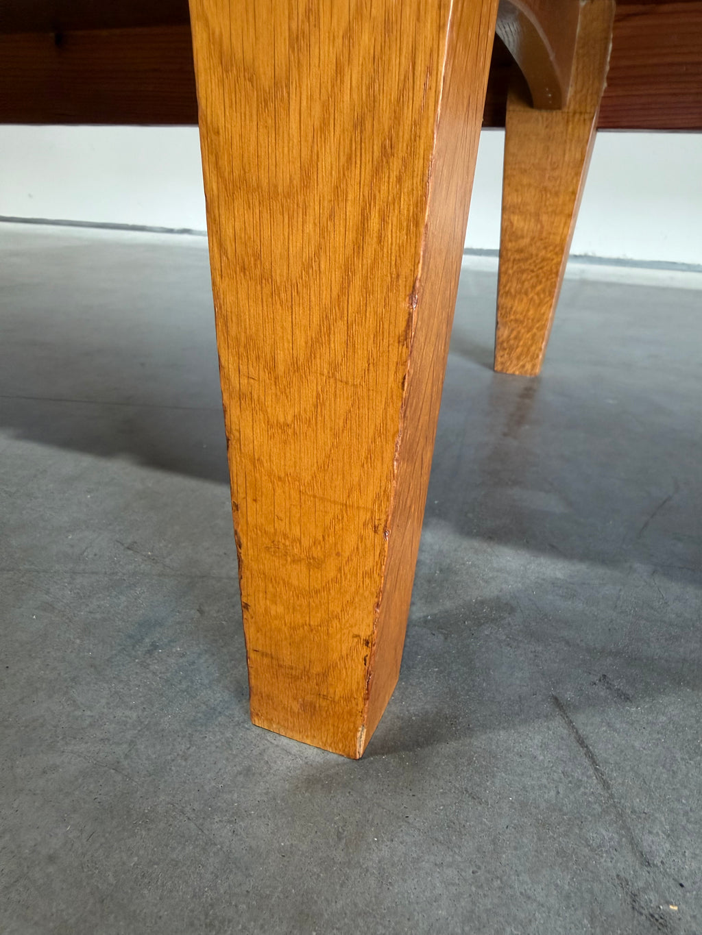 Mid Century European Brutalist Oak Credenza