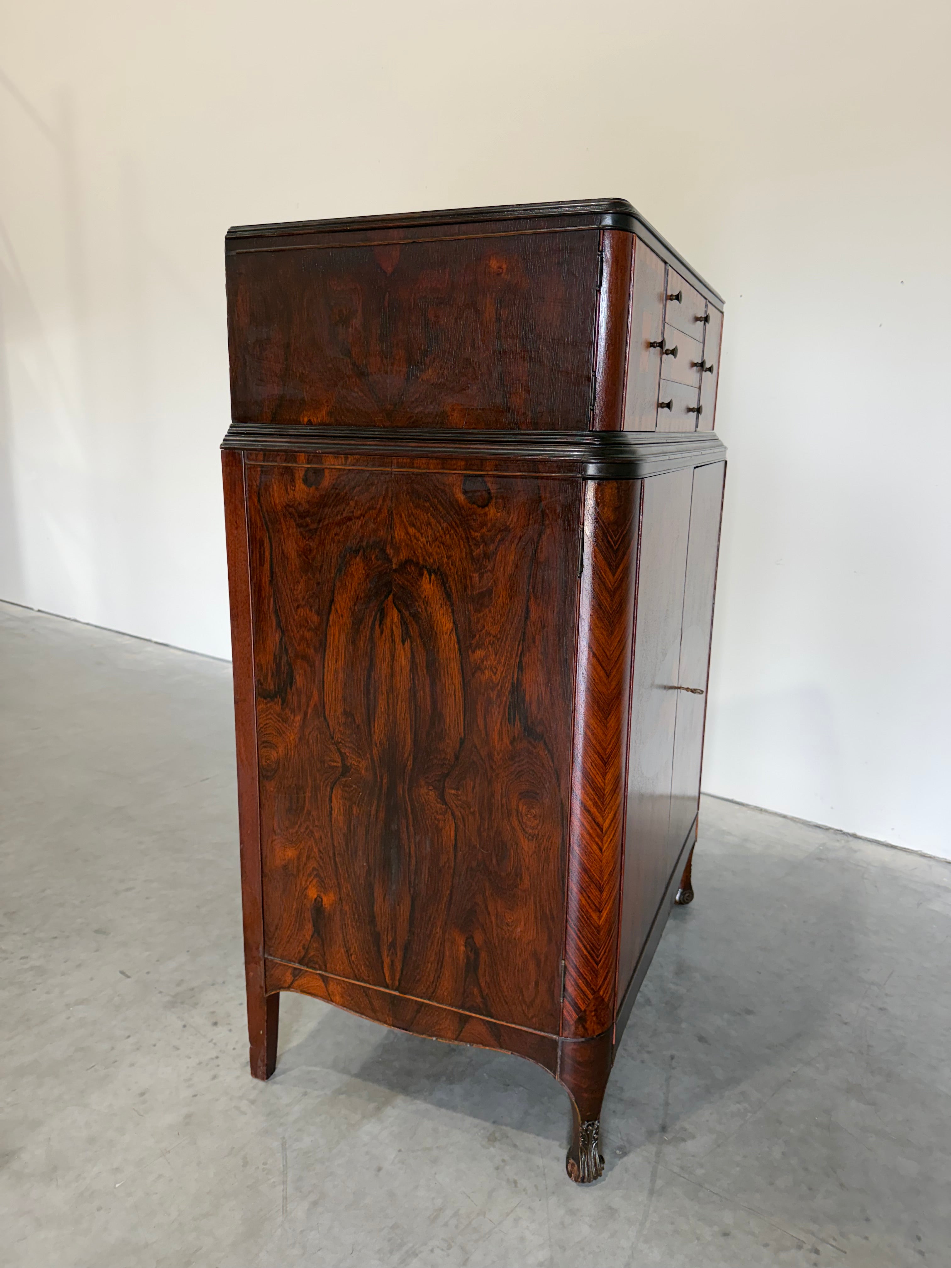 Handsome Art Deco Marquetry Chiffonier Gentlemen’s Chest