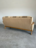 Vintage Henning Kjaernulf Style Danish Wool and Oak Sofa