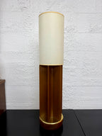 Mid Century Modern Modeline Style Walnut and Brass Table Lamp