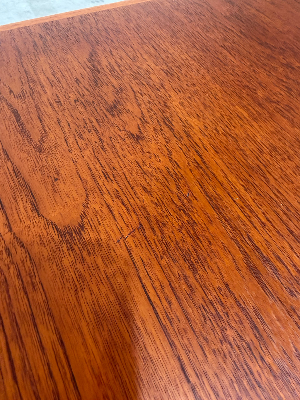 Mid Century Danish Teak and Cane Coffee Table with Magazine Rack