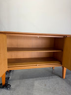 Mid Century European Brutalist Oak Credenza